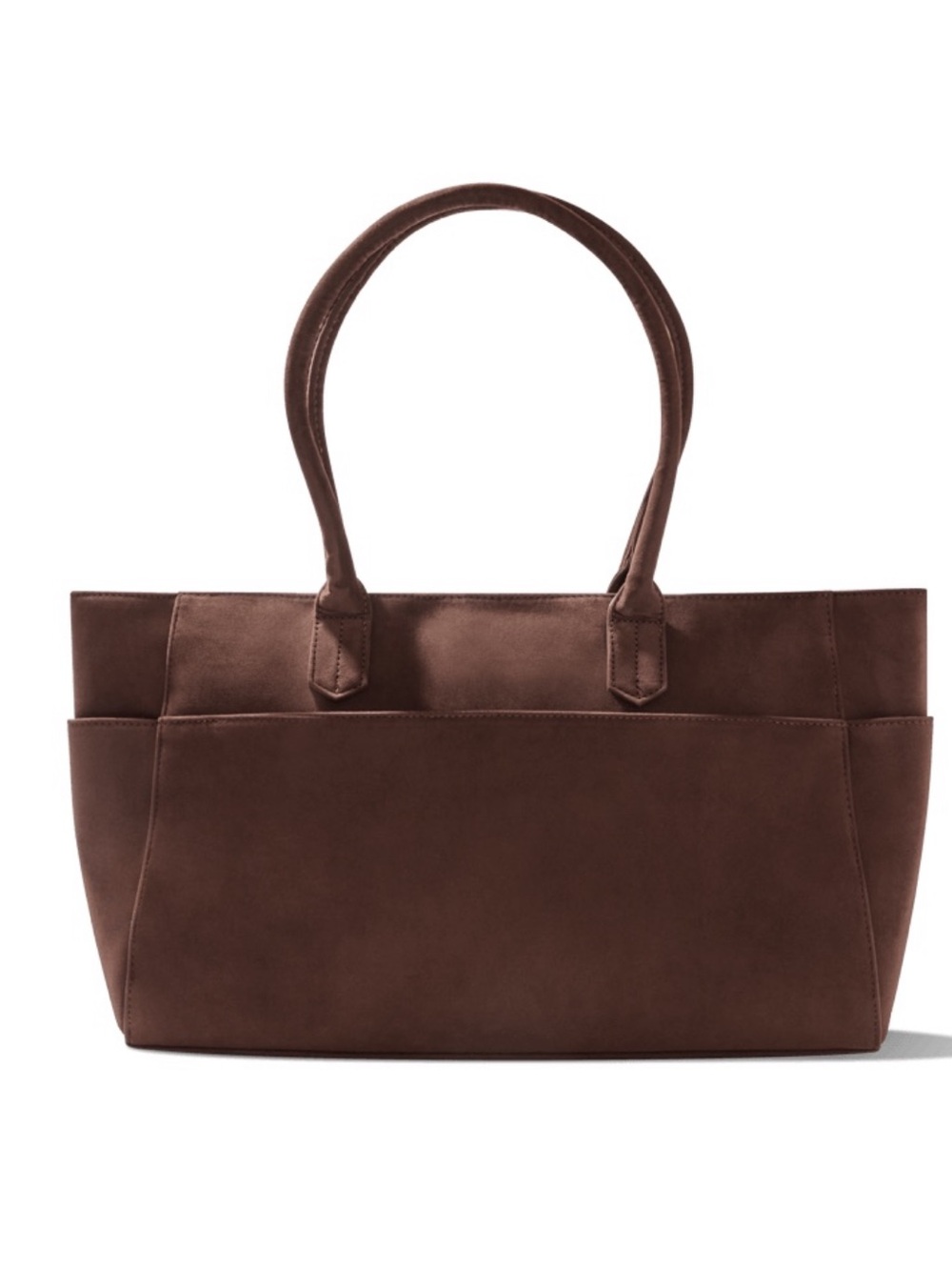 NWT Mali & Lili Faux Suede Tote in Rich Chocolate Brown - Picture 3 of 14